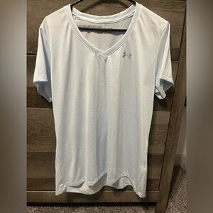 Under Armour Women's Light Blue V-Neck Performance Tee